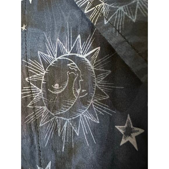 Johnny was BEJEWEL SLEEP pajamas Shirt blue castellation cotton button up xl - Picture 13 of 16